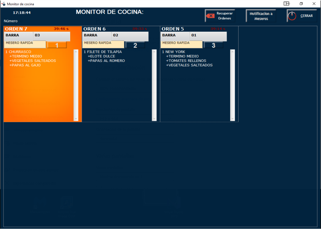 Monitor de Cocina POS